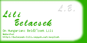 lili belacsek business card